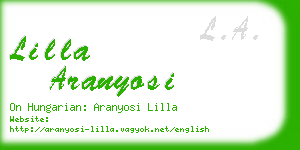 lilla aranyosi business card